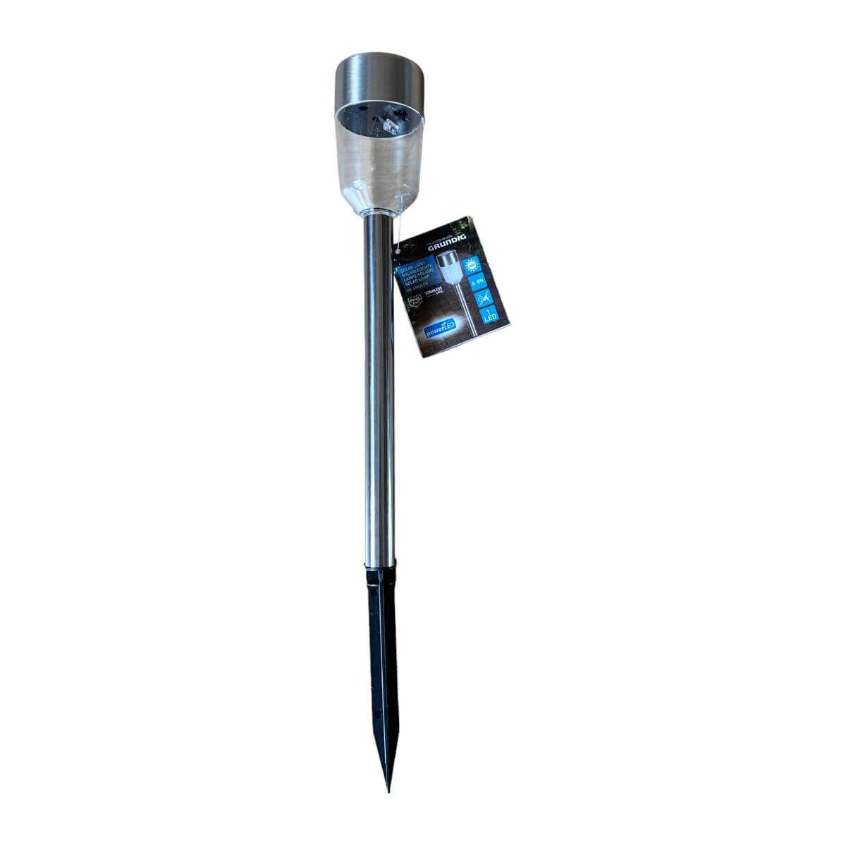 Solargartenlampe aus Edelstahl