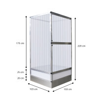 Frühbeet für Tomaten 103 x 103 cm Premium 6